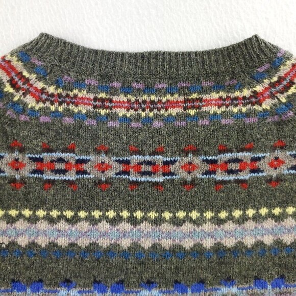 J. Crew Fair Isle Sweater 100% Lambswool Soft Multicolor Men's XL - Picture 14 of 14